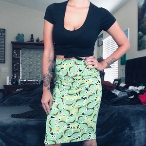 RARE Kermit the Frog LuLaRoe Cassie Pencil Skirt